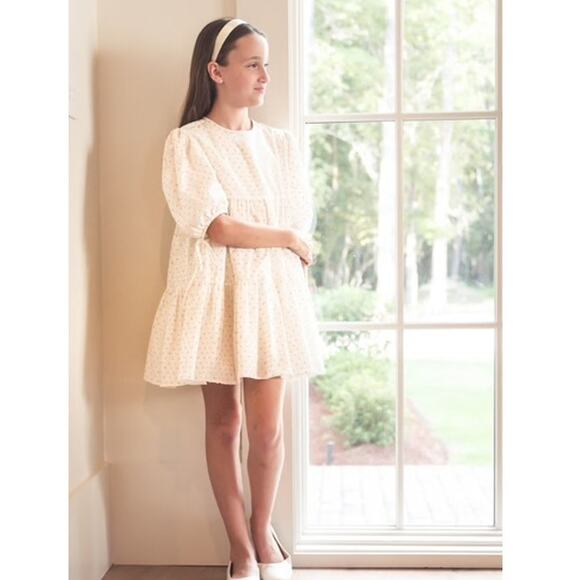 Set Proper Marigold Swiss Dot Beth Dress NWT size 7 - Picture 1 of 4